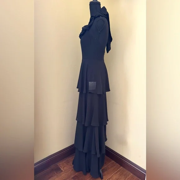 Lulus Delightful Essence Off-the-Shoulder Tiered
Maxi Dress, Black, Size S, NWT - Picture 10 of 16